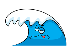 Article ending wave
